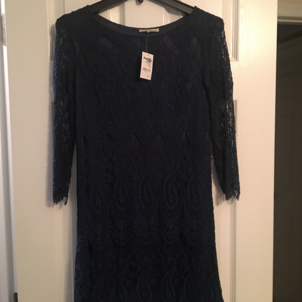 *Donated* Charlotte Russe Navy Blue Lace Dress